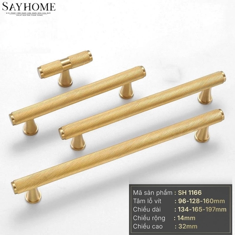 Tay nắm đũa hiện đại màu vàng Gold 18k SH1166