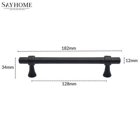 Tay nắm đũa hiện đại màu đen mờ SH1362