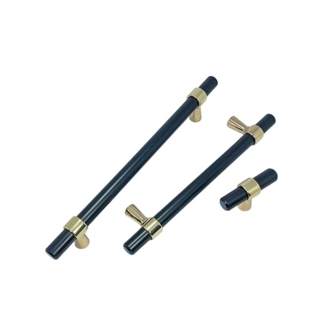 Tay nắm đũa tân cổ điển Vintage màu vàng đen SH1362