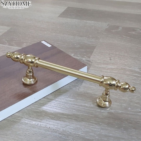 Tay nắm tủ tân cổ điển màu vàng gold 18k SH1388