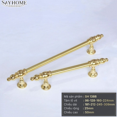 Tay nắm tủ tân cổ điển màu vàng gold 18k SH1388