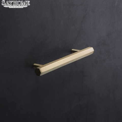 Tay nắm tủ hiện đại màu vàng gold SH1410