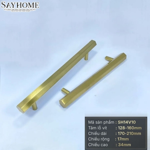Tay nắm tủ hiện đại màu vàng gold SH14V10 tại thành phố Hồ Chí Minh