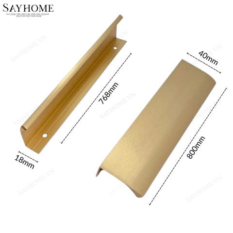 Tay nắm tủ áo thanh dài hiện đại màu vàng xước SH160 tại thành phố Hồ Chí Minh