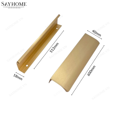 Tay nắm tủ áo thanh dài hiện đại màu vàng xước SH160 tại thành phố Hồ Chí Minh