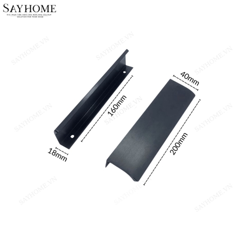 Tay nắm tủ áo thanh dài hiện đại màu đen SH160 tại thành phố Hồ Chí Minh