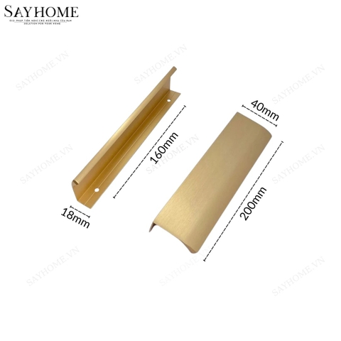 Tay nắm tủ áo thanh dài hiện đại màu vàng xước SH160 tại thành phố Hồ Chí Minh