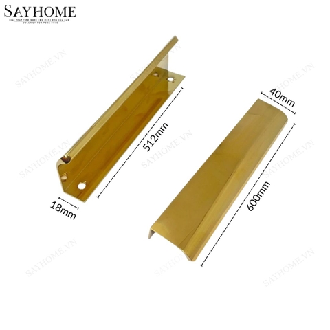 Tay nắm tủ áo thanh dài hiện đại màu vàng gold SH160 tại thành phố Hồ Chí Minh