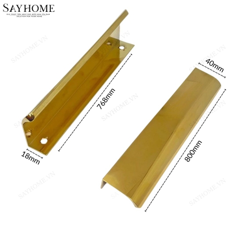 Tay nắm tủ áo thanh dài hiện đại màu vàng gold SH160 tại thành phố Hồ Chí Minh