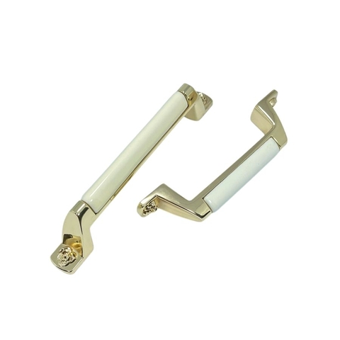 Tay nắm tủ tân cổ điển Vintage màu vàng & trắng SH1682