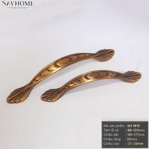 Tay nắm tủ tân cổ điển Vintage màu đồng SH1810