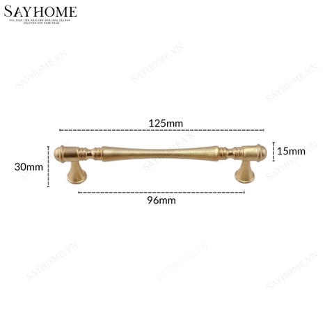 Tay nắm tủ tân cổ điển Vintage màu vàng gold SH1846
