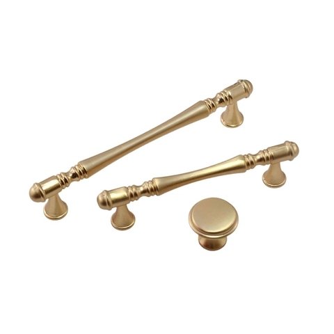 Tay nắm tủ tân cổ điển Vintage màu vàng mờ SH1846