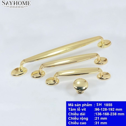 Tay nắm tủ tân cổ điển Vintage màu vàng gold 18k SH1855
