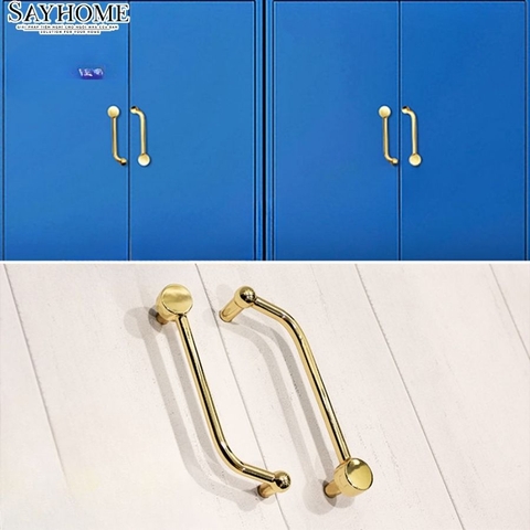 Tay nắm tủ hiện đại màu vàng gold 18k SH1887