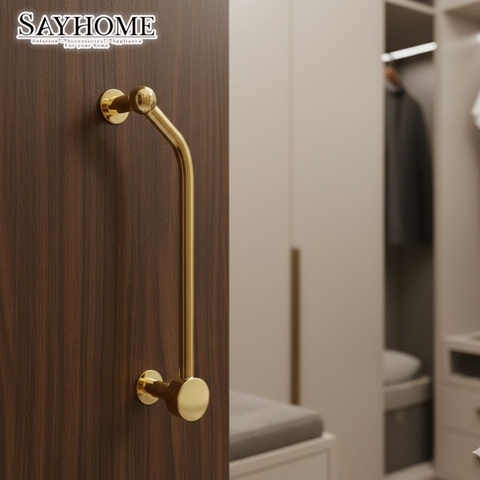 Tay nắm tủ hiện đại màu vàng gold 18k SH1887