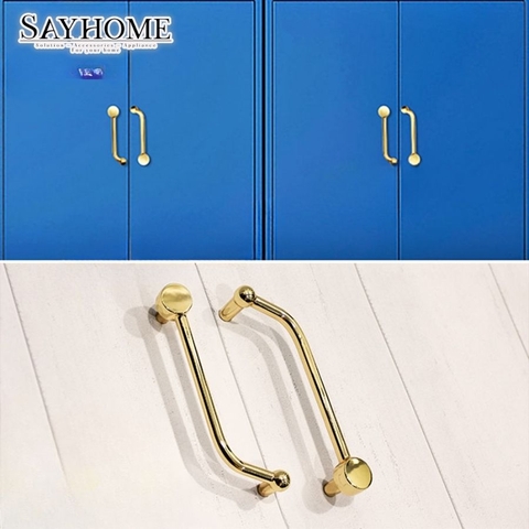 Tay nắm tủ hiện đại màu vàng gold 18k SH1887