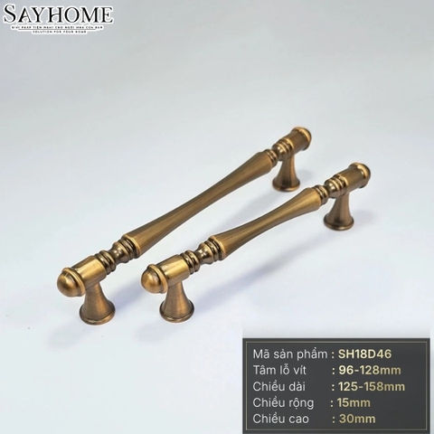 Tay nắm đũa tân cổ điển Vintage màu đồng SH18D46 tại thành phố Hồ Chí Minh