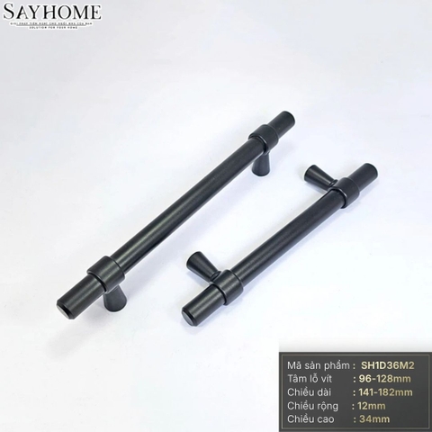 Tay nắm đũa hiện đại màu đen mờ SH1D36M2