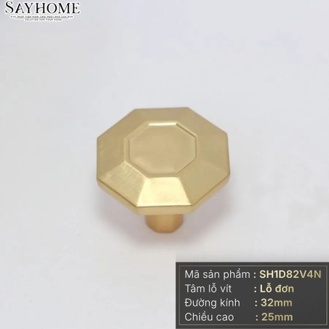 Núm tủ hiện đại màu đen mờ và vàng SH1D82V4N tại thành phố Hồ Chí Minh