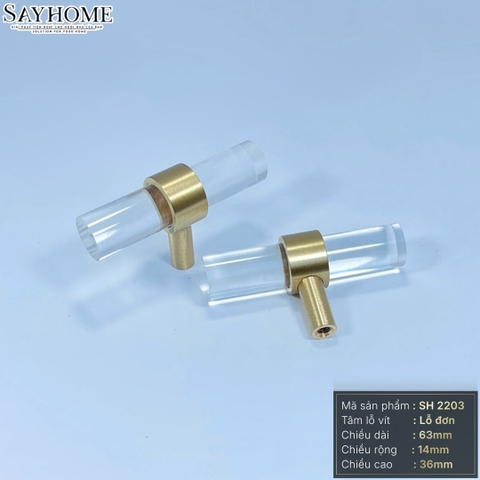 Núm tủ hiện đại Acrylic đế liên kết đồng SH2203