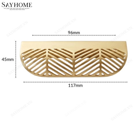 Tay nắm tủ hiện đại màu vàng đồng SH2211