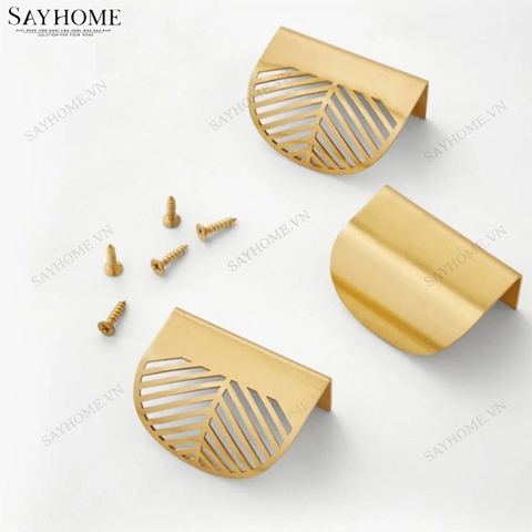 Tay nắm tủ hiện đại màu vàng đồng SH2211