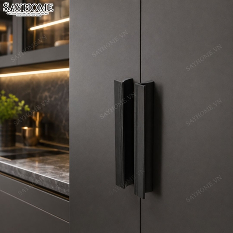 Tay nắm tủ hiện đại màu đen mờ SH2222
