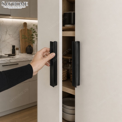 Tay nắm tủ hiện đại màu đen mờ SH2222