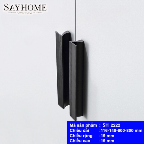 Tay nắm tủ hiện đại màu đen mờ SH2222