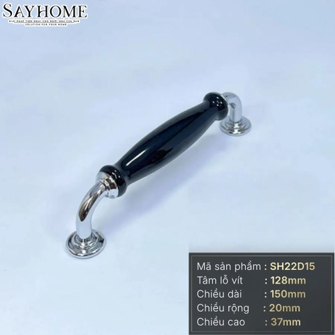 Tay nắm tủ tân cổ điển Vintage màu đen inox SH22D15 tại thành phố Hồ Chí Minh
