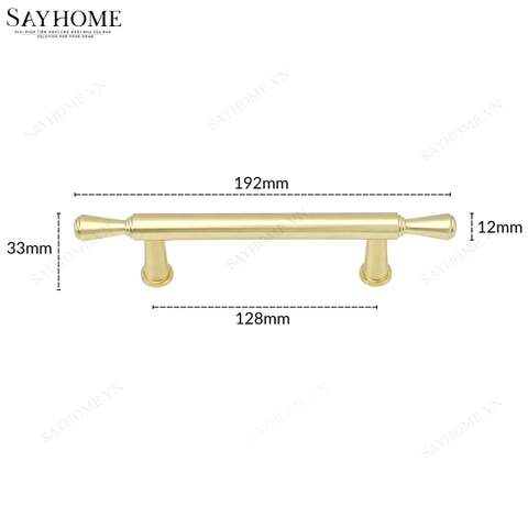 Tay nắm đũa tân cổ điển vintage màu vàng gold SH2342