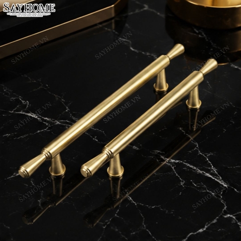 Tay nắm đũa tân cổ điển vintage màu vàng gold SH2342