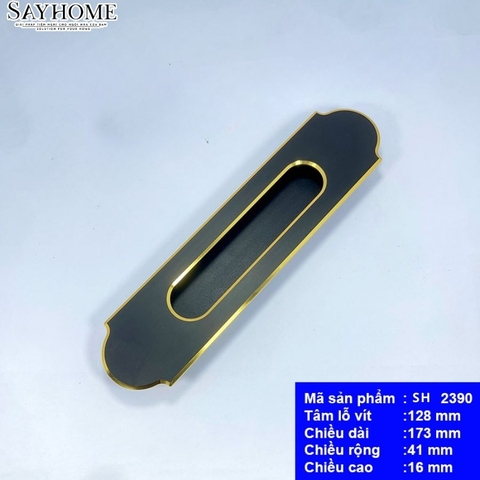 Tay nắm âm tủ màu vàng đen SH2309
