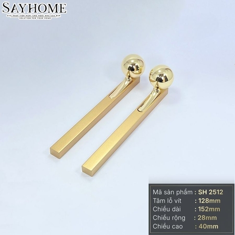 Tay nắm tủ hiện đại màu vàng gold SH2512
