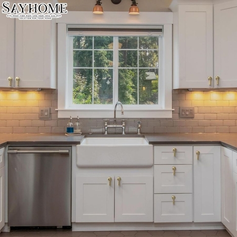 Tay nắm tủ tân cổ điển màu vàng gold SH2801