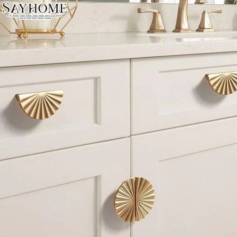 Tay nắm tủ tân cổ điển màu vàng gold SH2883
