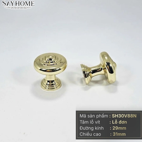 Núm tủ tân cổ điển vintage màu vàng gold SH30V88N tại thành phố Hồ Chí Minh