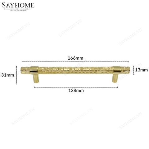 Tay nắm đũa hiện đại màu vàng gold SH3331
