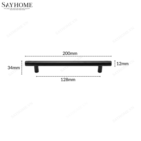 Tay nắm đũa hiện đại màu đen mờ SH5557