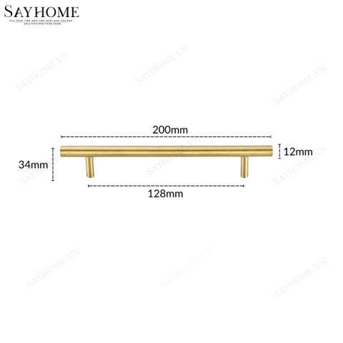 Tay nắm đũa hiện đại màu vàng gold 18k SH5557