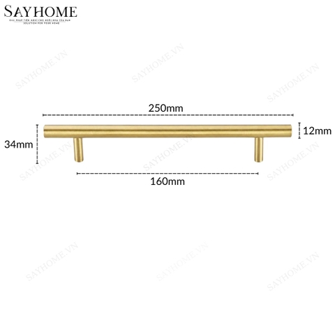 Tay nắm đũa hiện đại màu vàng gold 18k SH5557