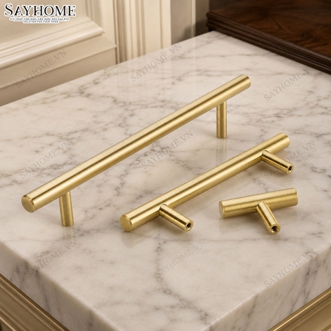 Tay nắm đũa hiện đại màu vàng gold 18k SH5557
