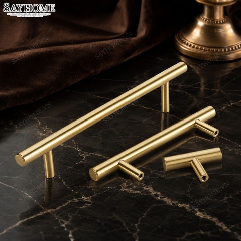 Tay nắm đũa hiện đại màu vàng gold 18k SH5557