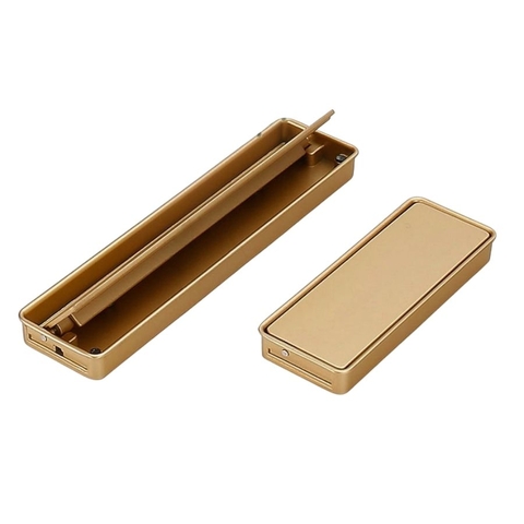 Tay nắm âm tủ hiện đại màu vàng mờ SH5571