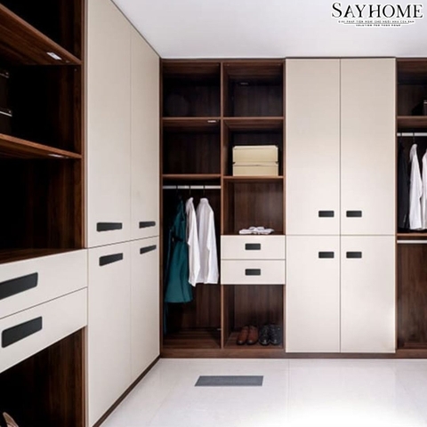 Tay nắm âm tủ hiện đại màu xám đen SH5571