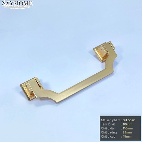 Tay nắm tủ hiện đại màu vàng mờ SH5576