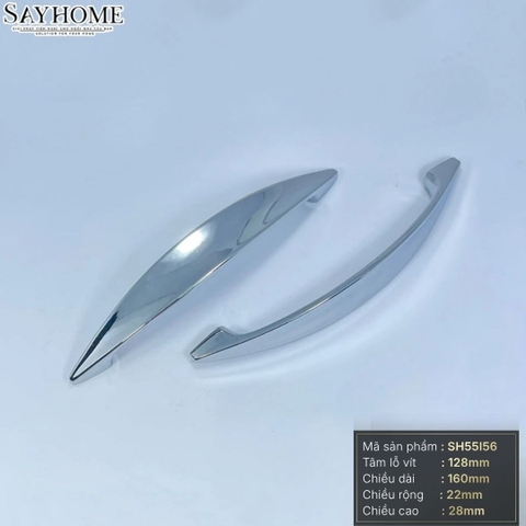 Tay nắm tủ hiện đại màu inox SH55I56 tại Tân Bình