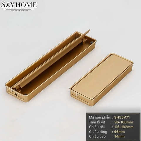 Tay nắm âm tủ hiện đại màu vàng gold SH55V71 tại thành phố Hồ Chí Minh