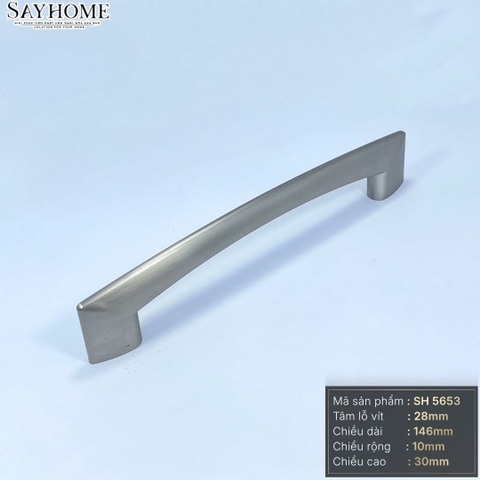 Tay nắm tủ hiện đại màu bạc SH5653